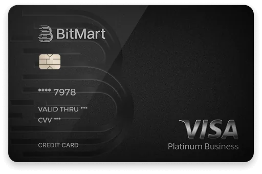 BitMart Plastic Crypto Credit Card Visa USD card