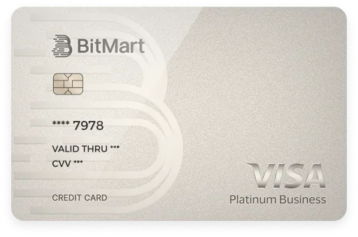 BitMart Platinum Crypto Credit Card Visa USD card