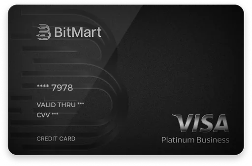BitMart Virtual Crypto Credit Card Visa USD card