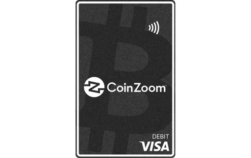 CoinZoom Black Black Visa USD card
