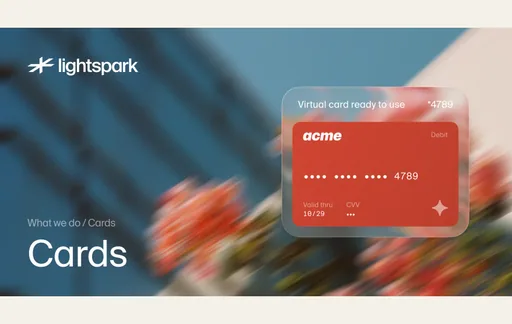 Lightspark Grid Visa Debit Card Issuing Visa USD card