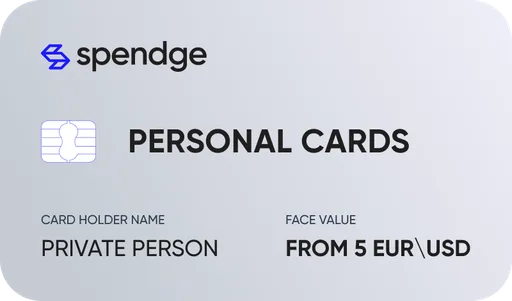 Spendge Crypto-Funded Virtual Cards Visa / Mastercard EUR card