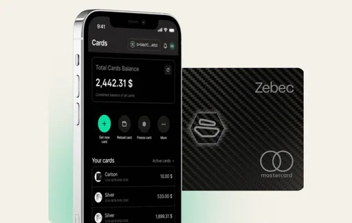 Zebec Mastercard USD card