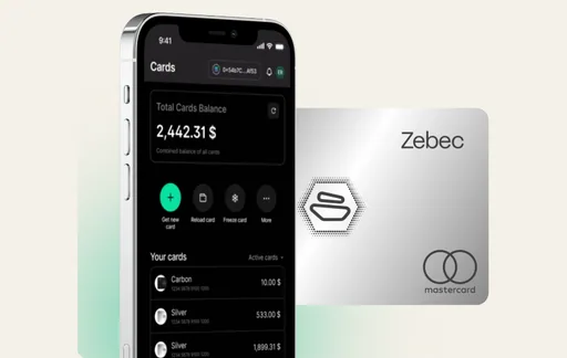 Zebec Mastercard USD card
