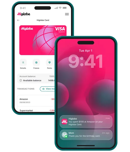 Higlobe Visa USD card